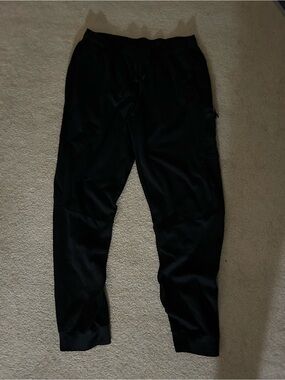 Black Athletic Jogger Pants with zipper shut side pocket